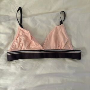 Marine Layer Light Pink Bralette with Black Straps